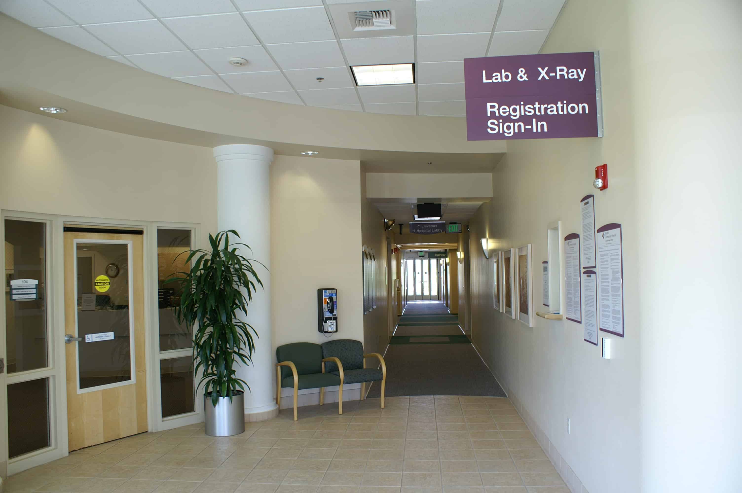 Sutter medical office building entreance corredor.