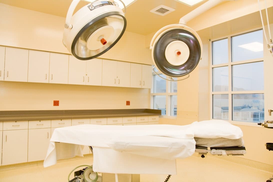 Comprehensive range of services offered at Marin Cosmetic Surgery Center. The operating room .
