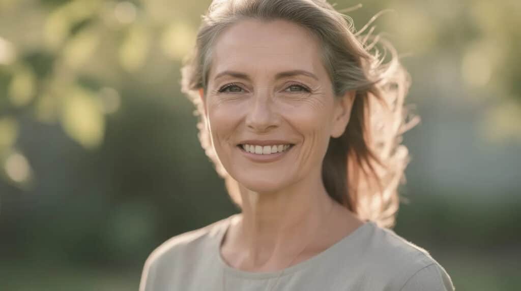 mature woman smiling
